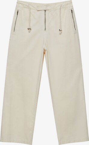 Pull&Bear Tapered Bukser i beige: forside