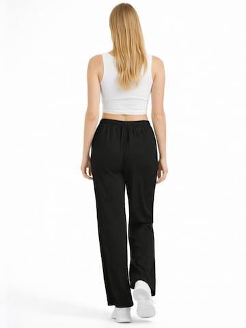 Wide Leg Pantalon 'FLORYN – Palazzohose Crinkle' fashionshowcase en noir