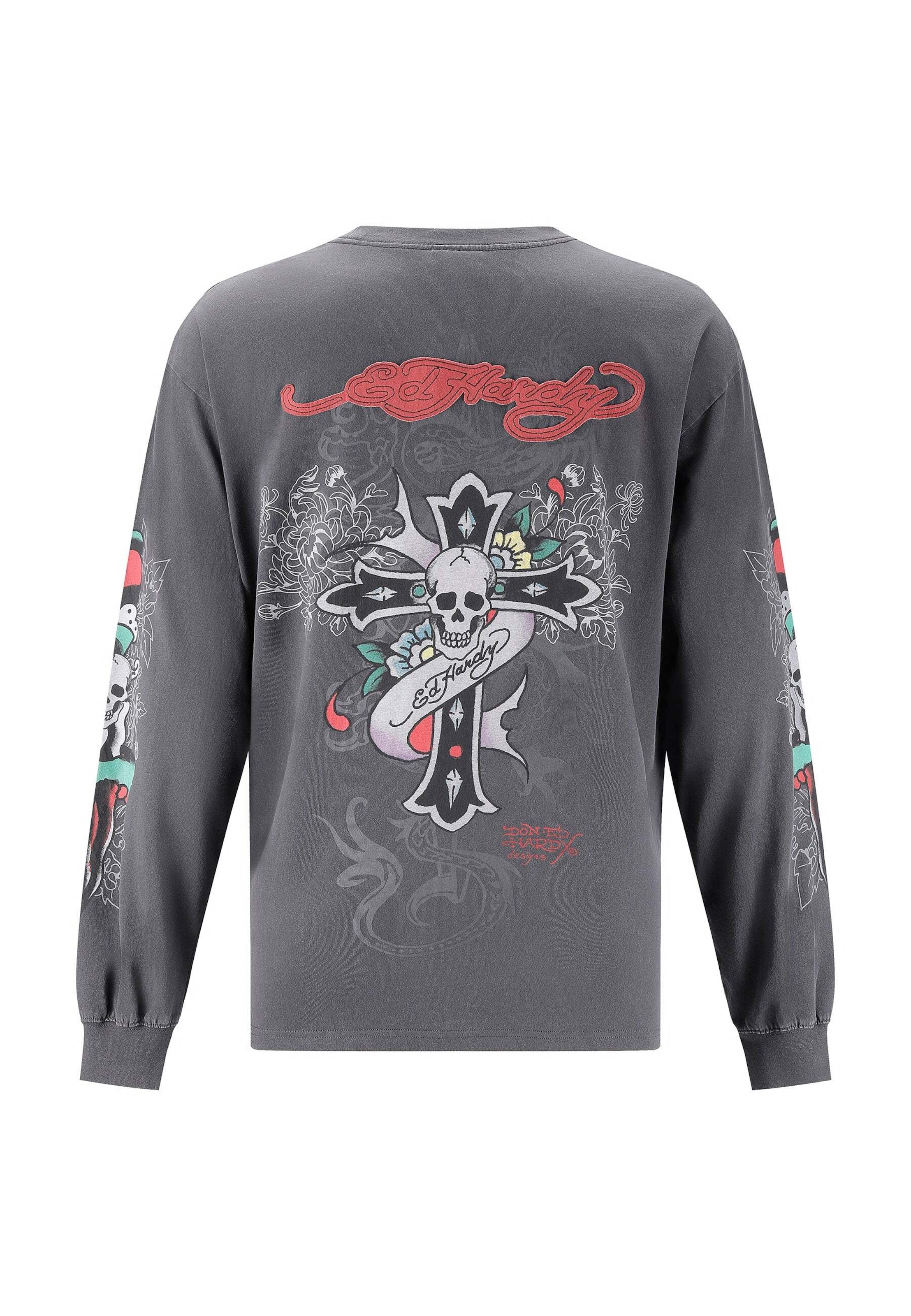 Ed Hardy Pullover in Grau