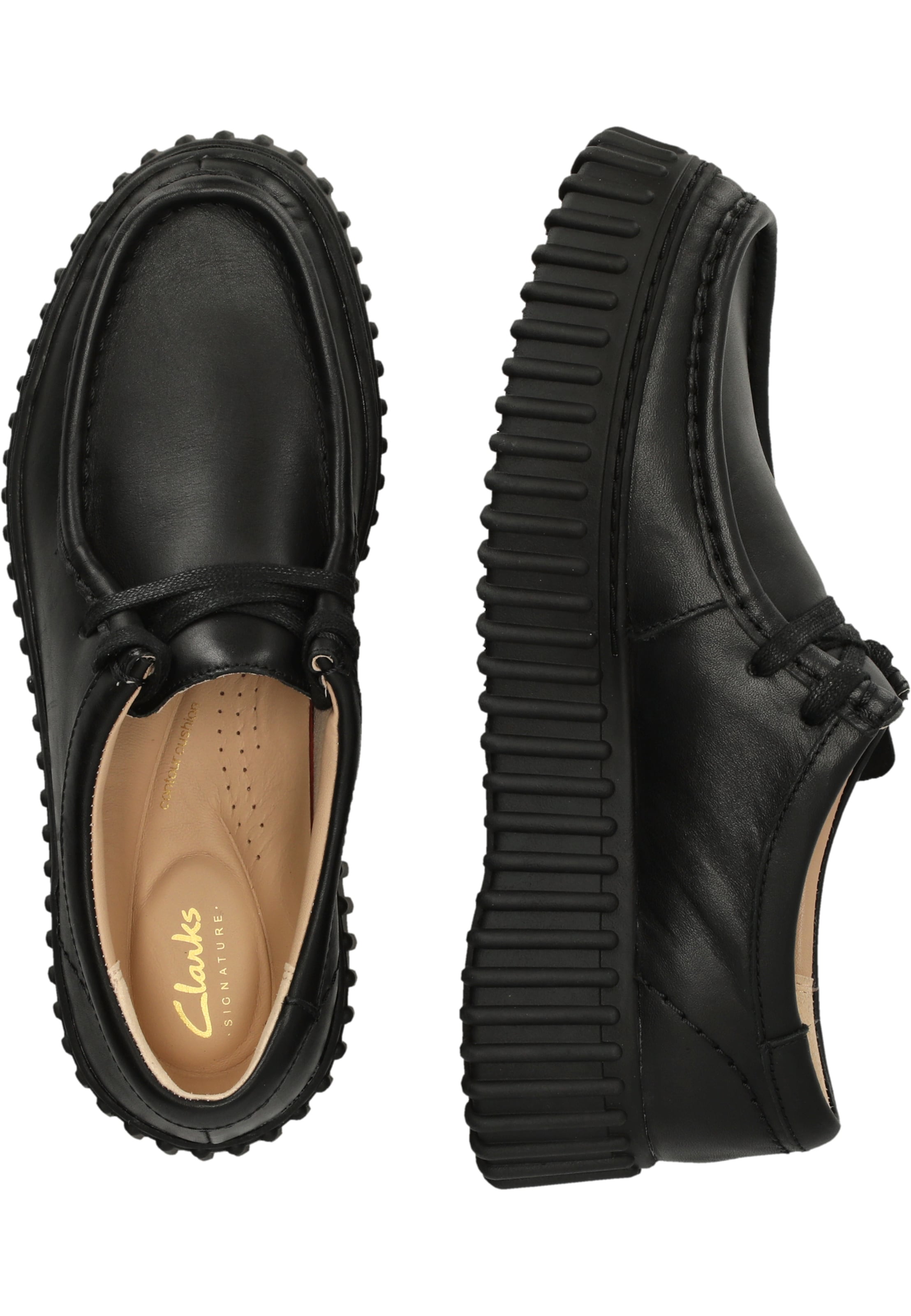 CLARKS Schnürschuhe 'Torhill Bee' in Schwarz