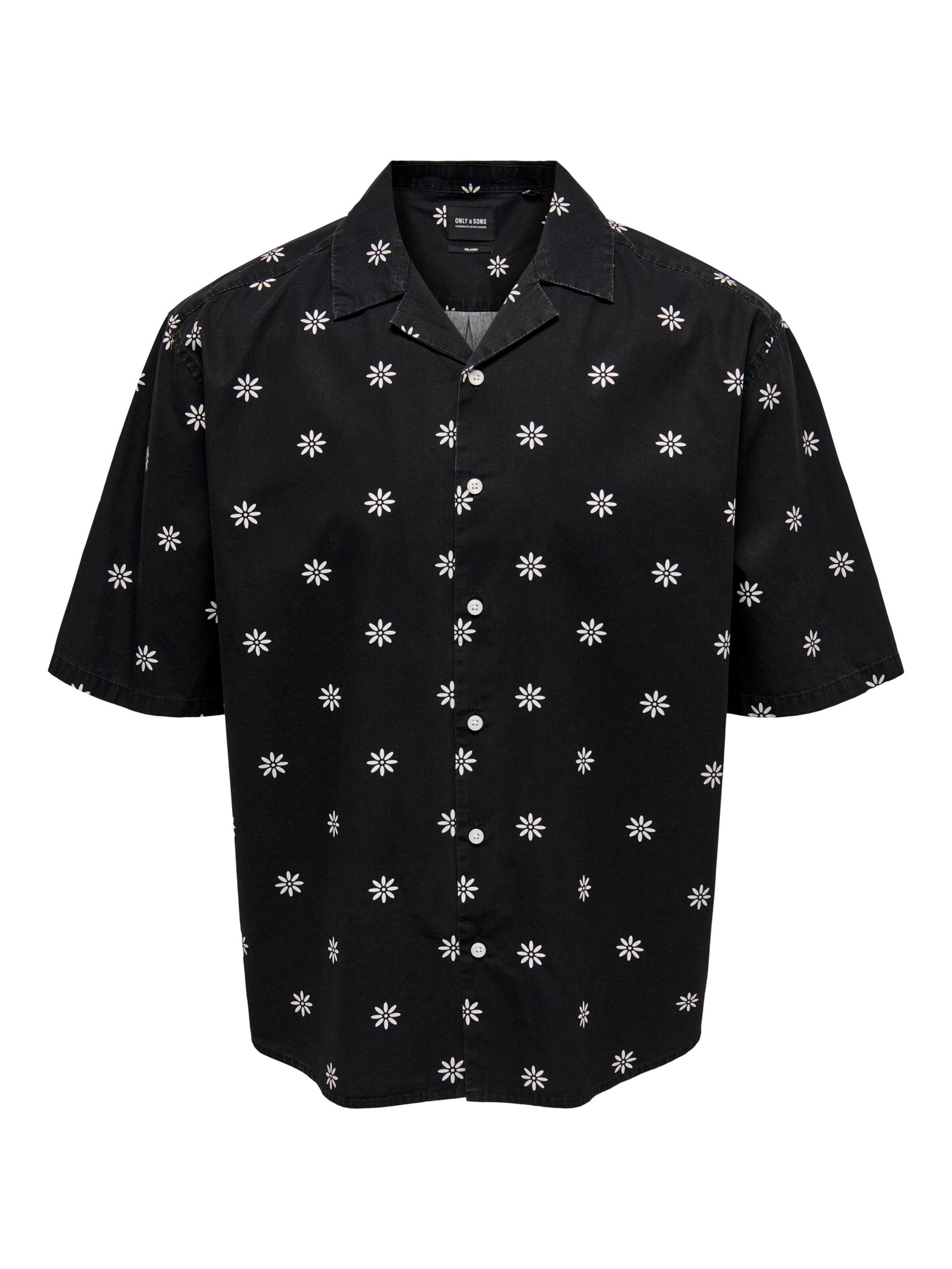 Camicia 'Tie' di Only & Sons in nero: frontale