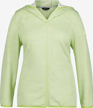 Ulla Popken Zip-Up Hoodie '800979' in Green: front