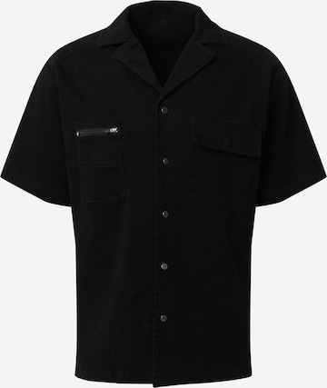 ABOUT YOU x Benny Cristo Regular fit Button Up Shirt 'Samir' in Black: front
