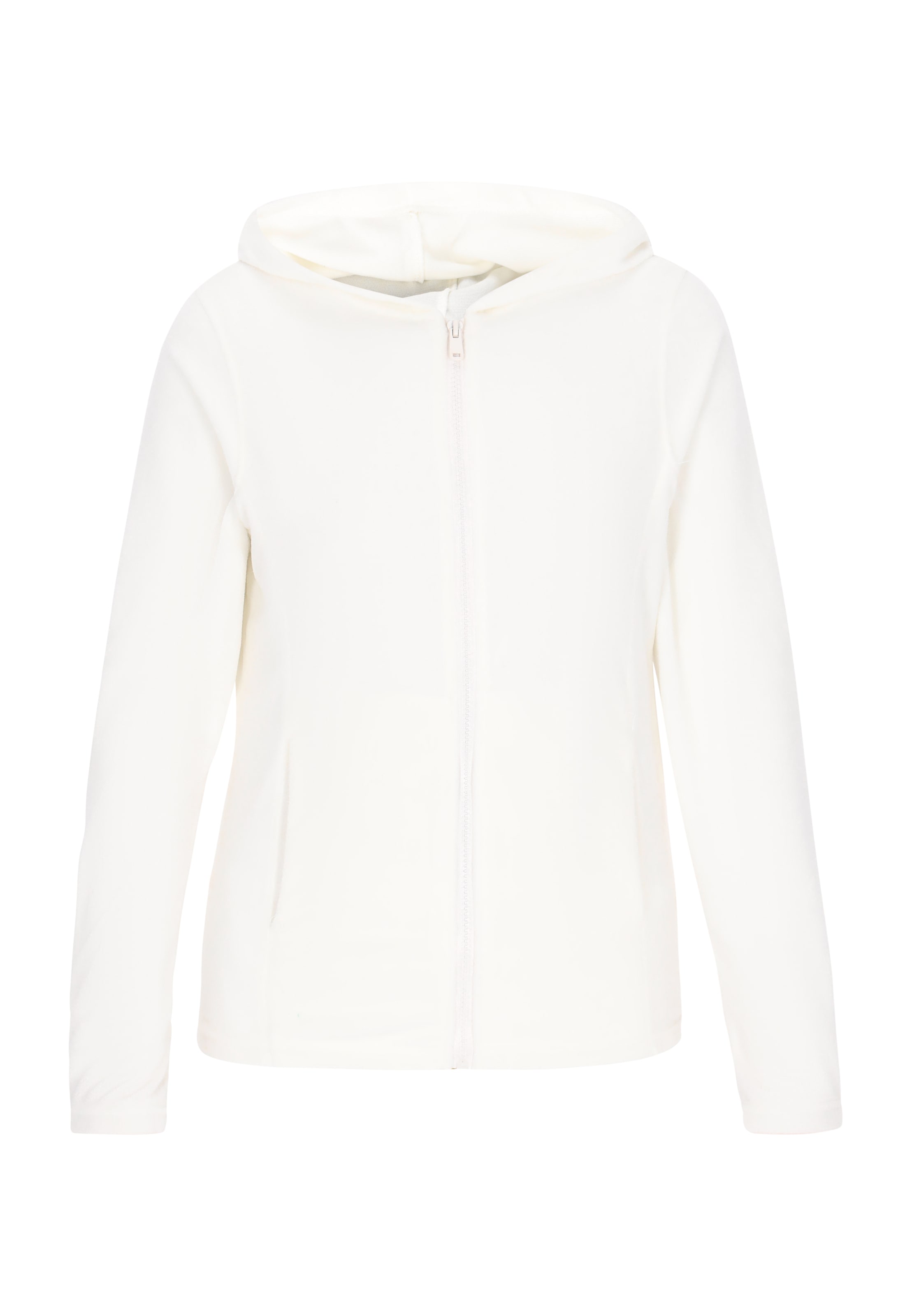 Veste en polaire swirly en blanc : devant