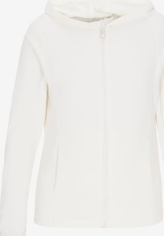 Veste en polaire swirly en blanc : devant