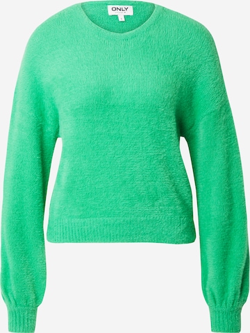 ONLY Sweater 'PIUMO' in Green: front