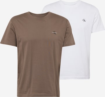 Calvin Klein Jeans Тениска в сиво: отпред