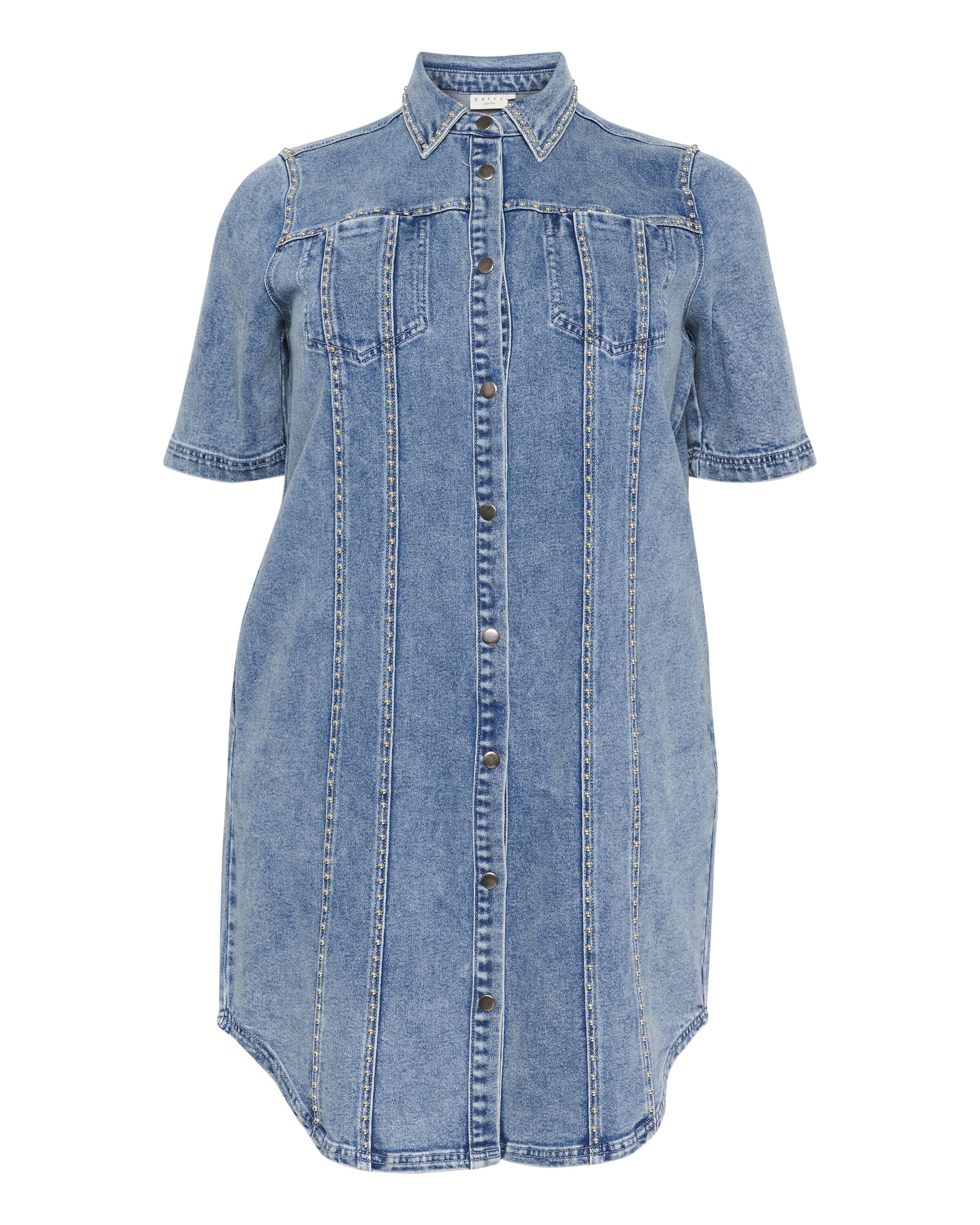 KAFFE CURVE Blusekjole 'Darina' i blå: forside