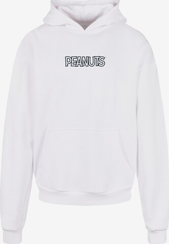 Merchcode Sweatshirt 'Peanuts - Peekaboo' in Wit: voorkant