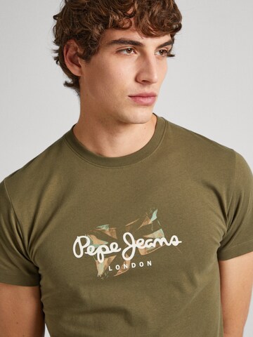 Pepe Jeans T-Shirt 'Count' in Grün