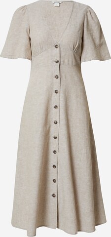 Robe-chemise Monki en beige : devant