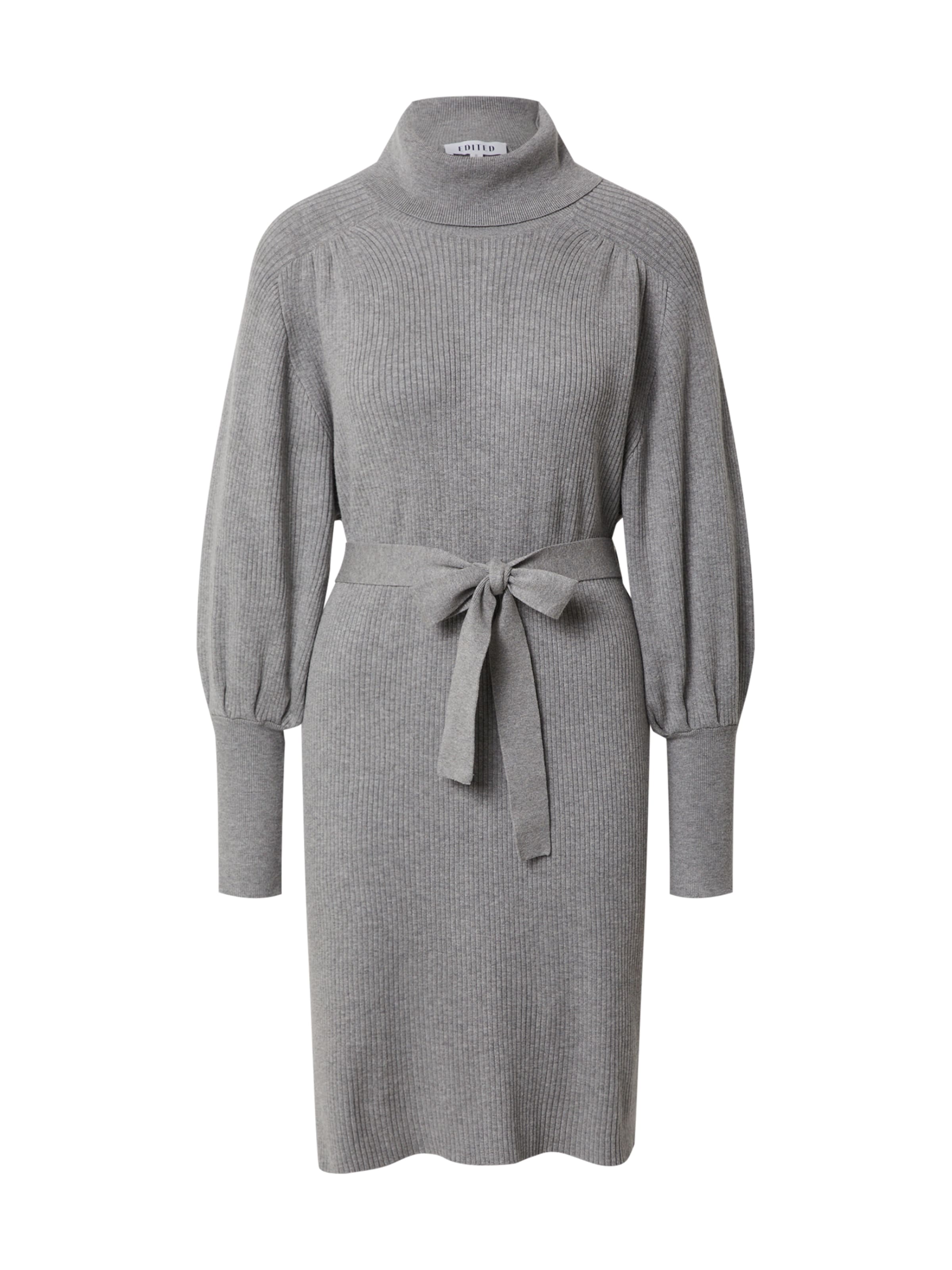 EDITED Robes en maille &#x27;Malene&#x27; en gris chiné, Vue avec produit