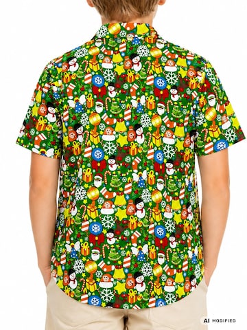 Regular fit Camicia 'Christmas Allover' di King Kameha in colori misti