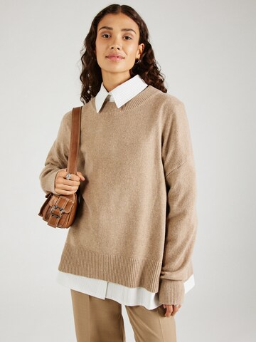 Pull-over 'Luni' Soft Rebels en marron : devant