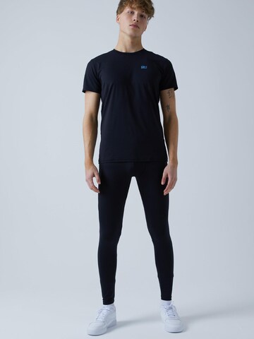 SPORTKIND Slim fit Workout Pants 'Lauftights mit Taschen, lang' in Black: front