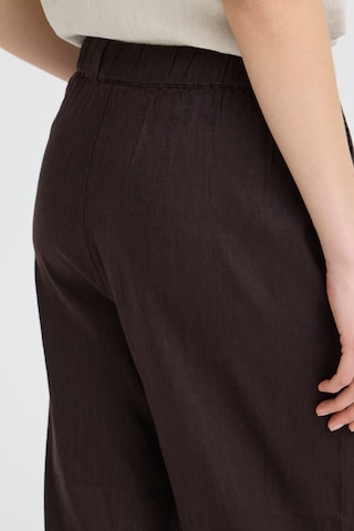 Pulz Wide leg Broek 'PZLuca' in Bruin