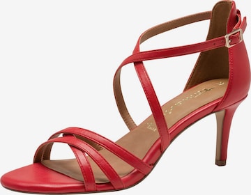Sandales Tamaris en rouge : devant