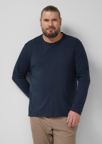 s.Oliver Men Big Sizes Shirt in Blue: front