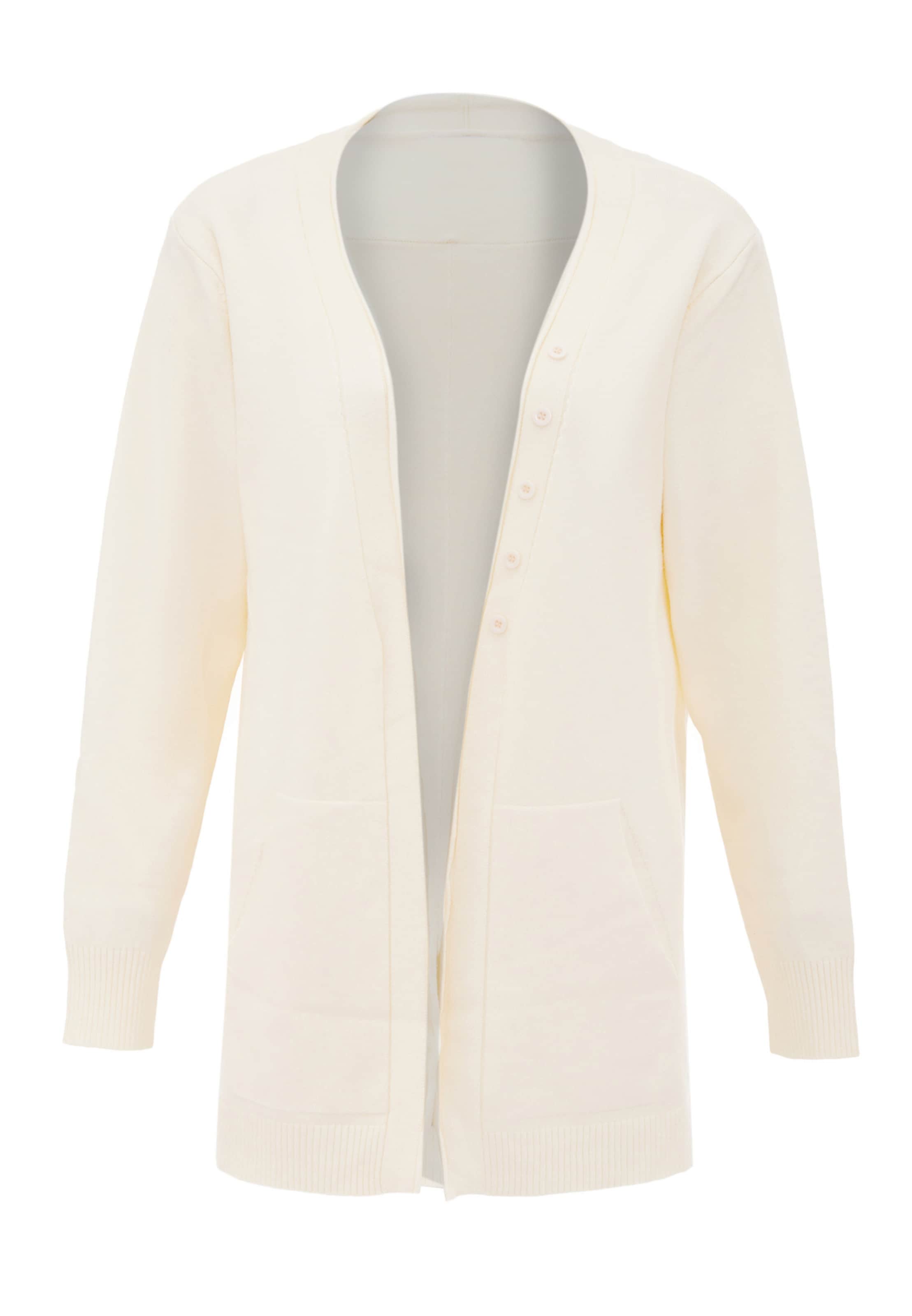 boline Strickjacke in Weiß: Vorderseite