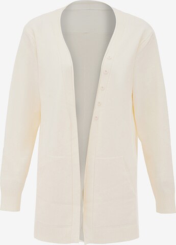 Cardigan boline en blanc : devant