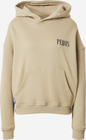 Sweat-shirt Pequs en beige : devant