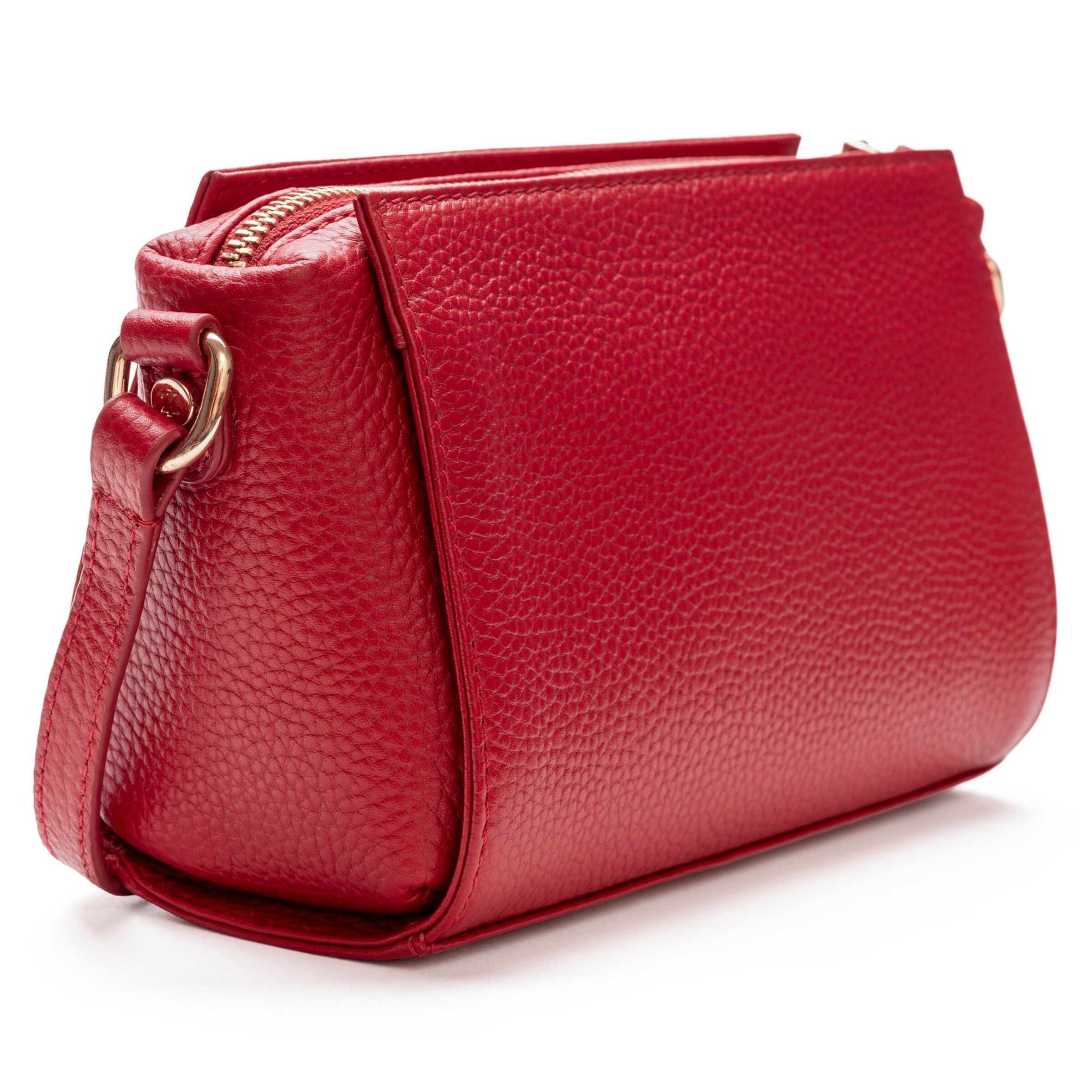 Lazarotti Crossbody bag 'Bologna Leather' in Red