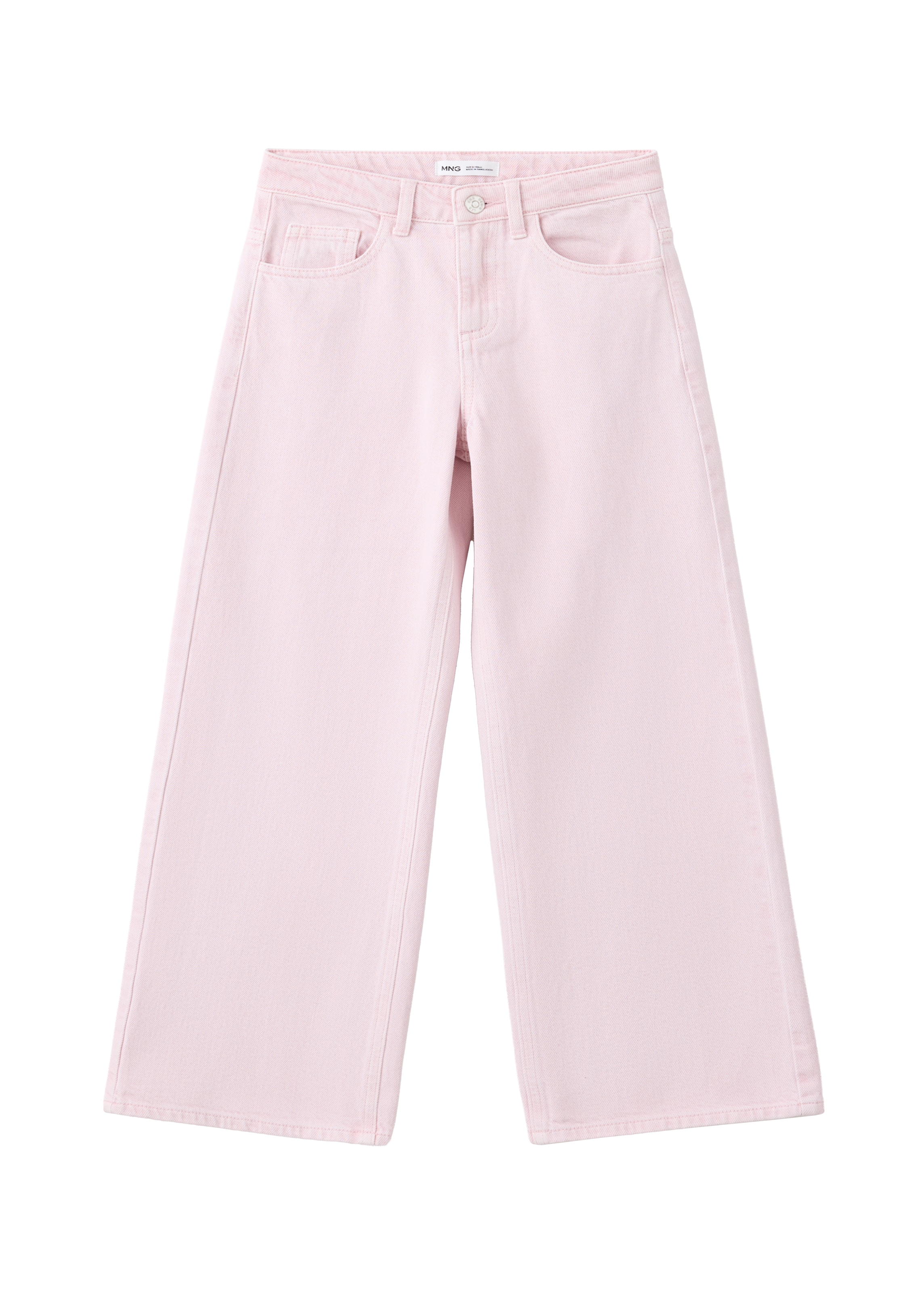 Wide leg Jeans 'JOANA' de la MANGO KIDS pe roz: față