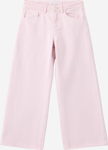 MANGO KIDSWide Leg/ Široke nogavice Traperice 'JOANA' - roza boja: prednji dio
