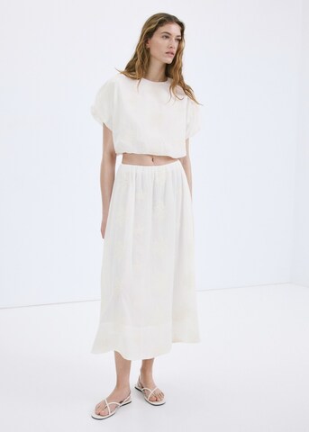 MANGO Blouse 'Cayote' in White