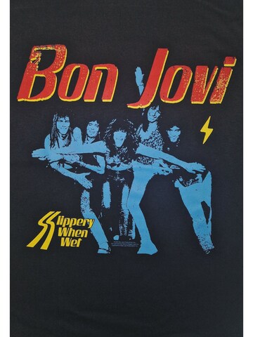 Bon Jovi Shirt 'Slippery When Wet' in Zwart