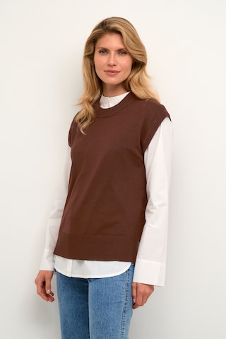 Pull-over Kaffe en marron : devant