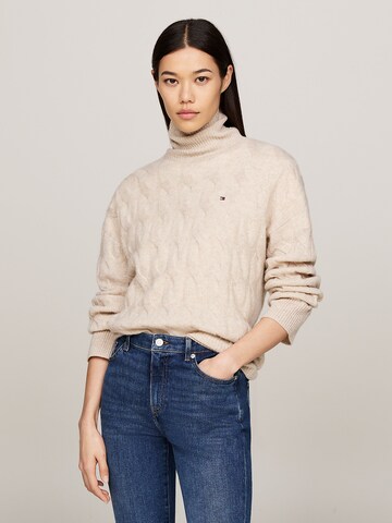 Pull-over TOMMY HILFIGER en beige : devant