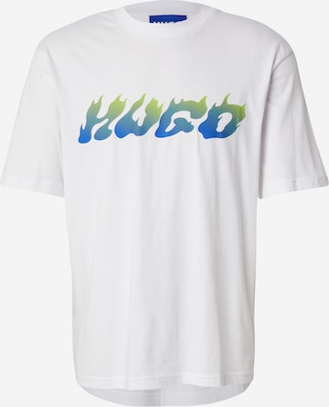 balta HUGO Marškinėliai 'Napolux': priekis