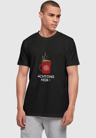 T-Shirt 'Achtung heiss' Merchcode en noir : devant