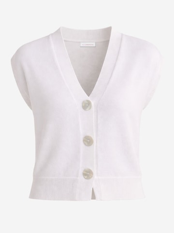 Il Lanificio Knit Cardigan in White: front