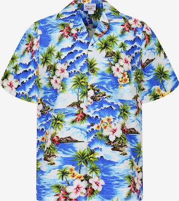 Pacific Legend Button Up Shirt 'Welle' in Blue: front