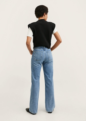 Wide leg Jeans 'Kaia' de la MANGO pe albastru