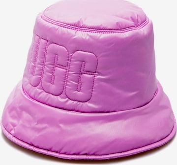 Chapeaux 'W AW Quilted Logo Bucket Hat Rose Quartz' UGG en rose : devant