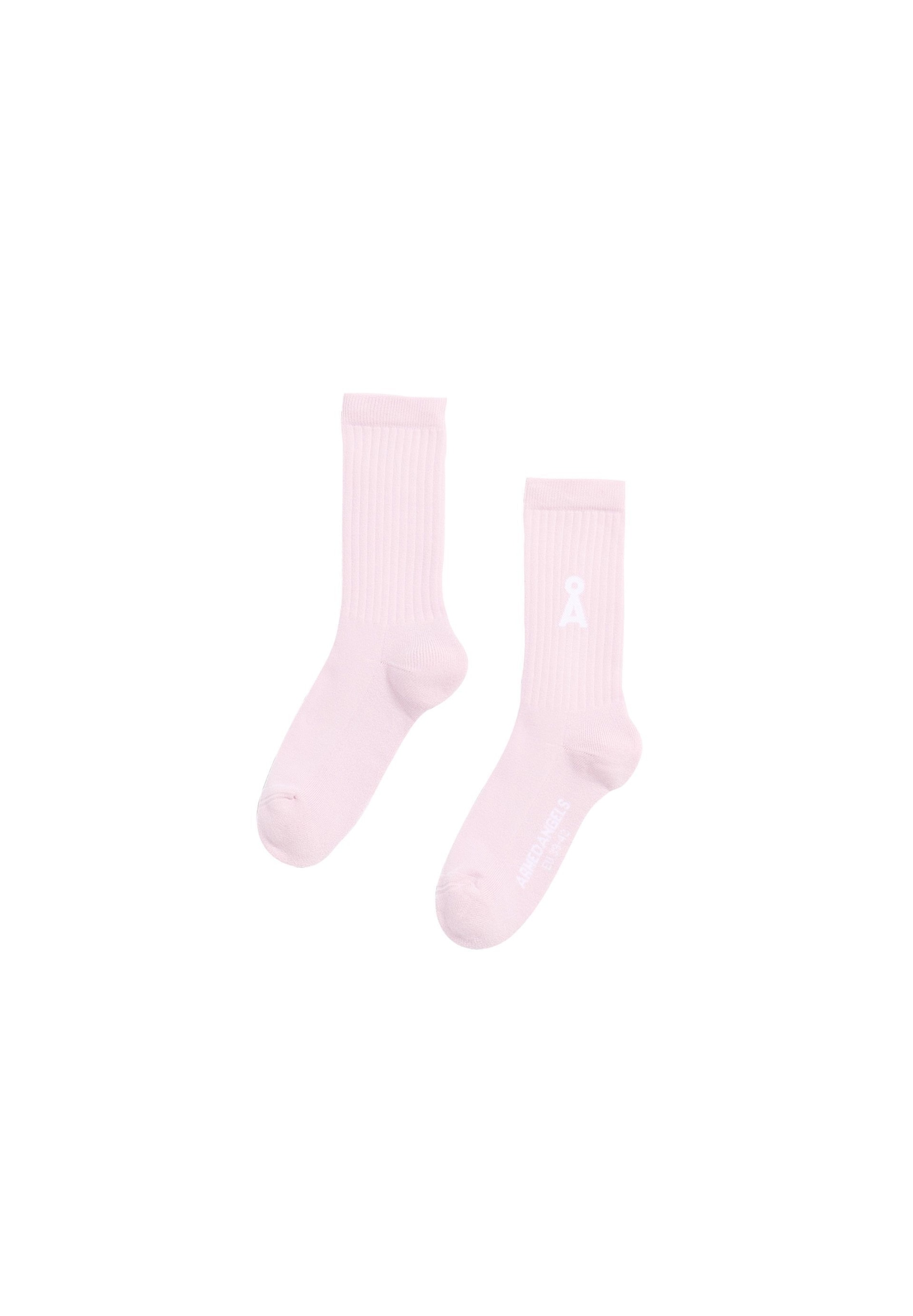 Chaussettes 'SAAMUS BOLD' ARMEDANGELS en rose : devant