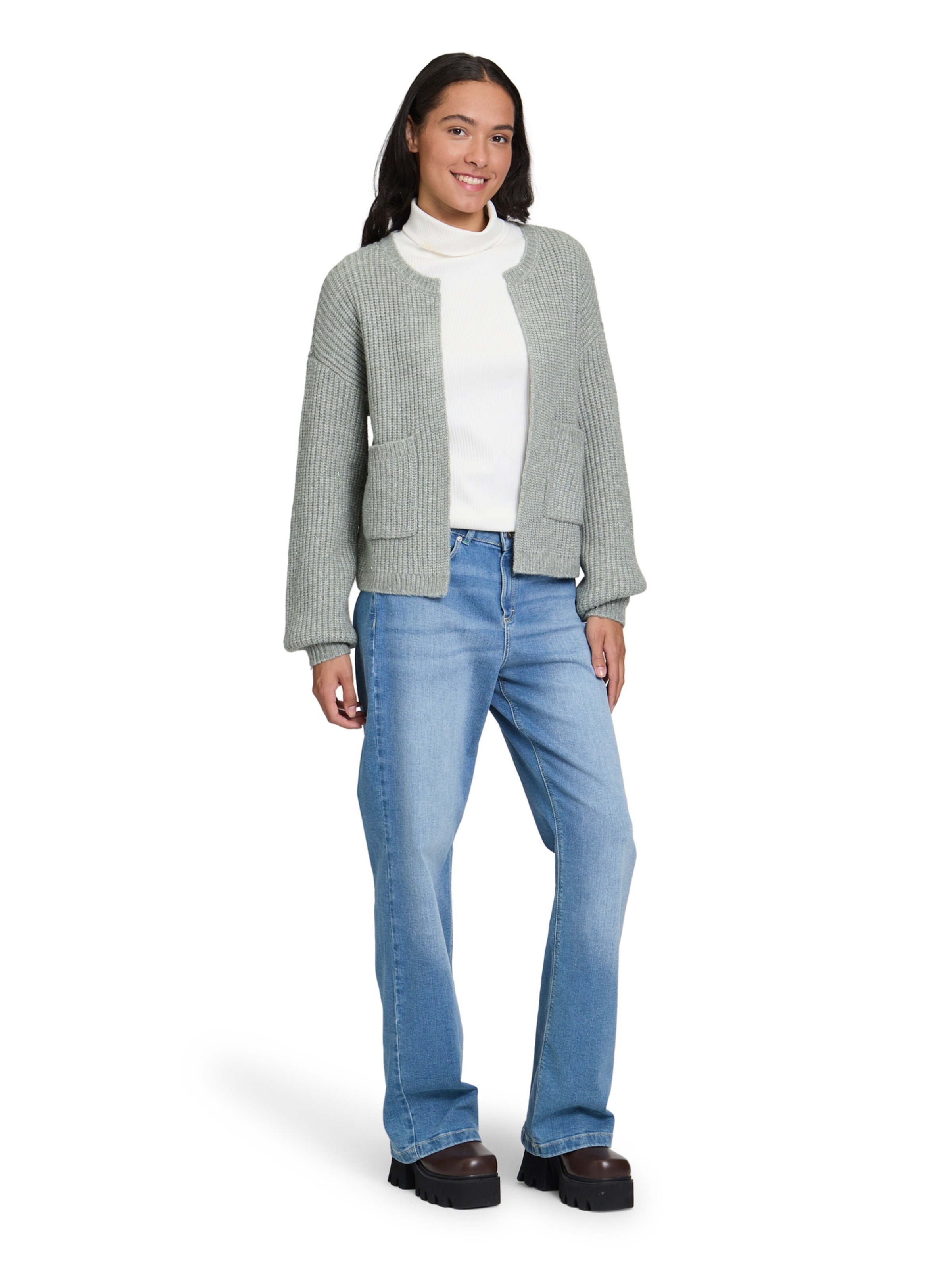 Cartoon Knit cardigan in Green