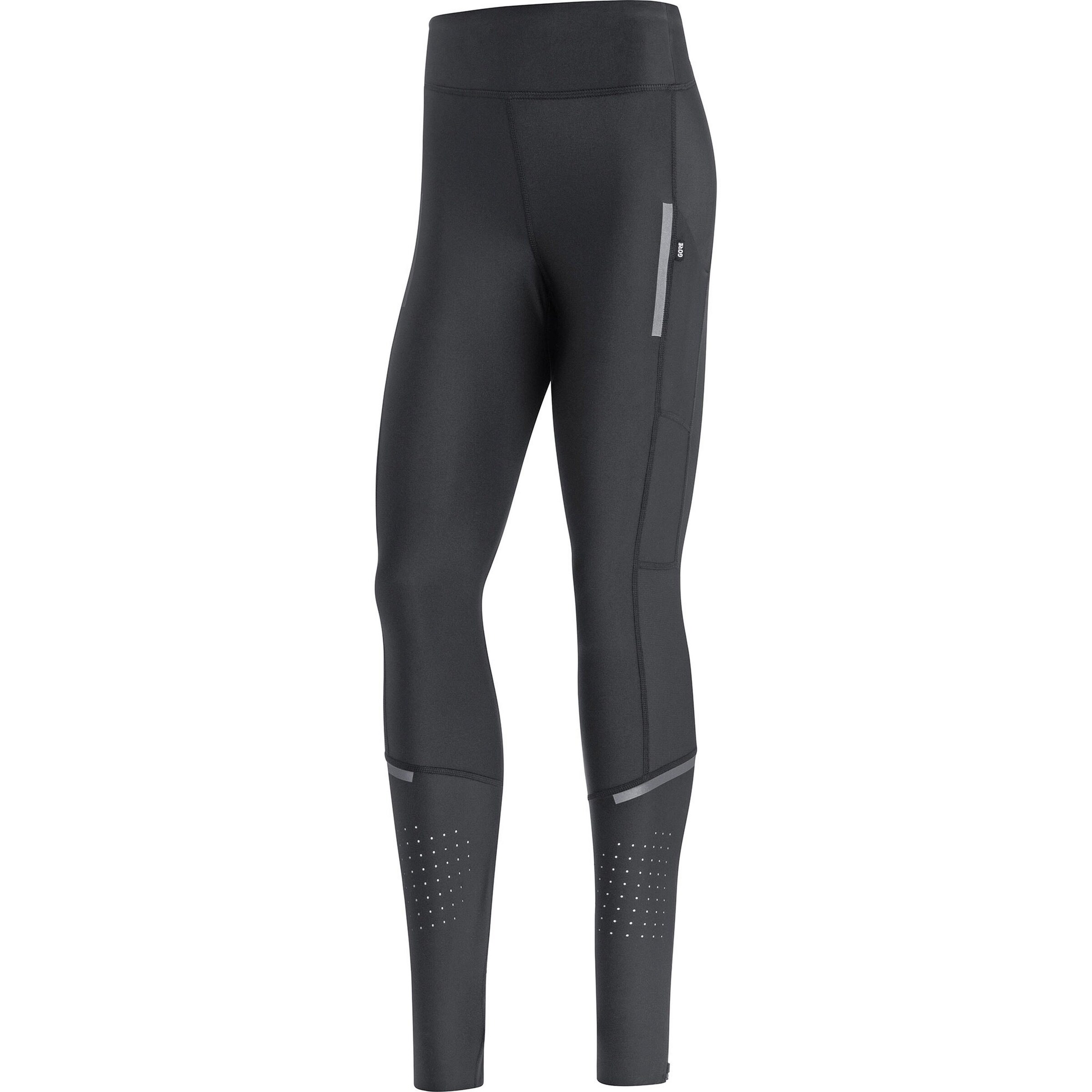 GORE WEAR Skinny Lauftights 'Impulse' in Schwarz: Vorderseite