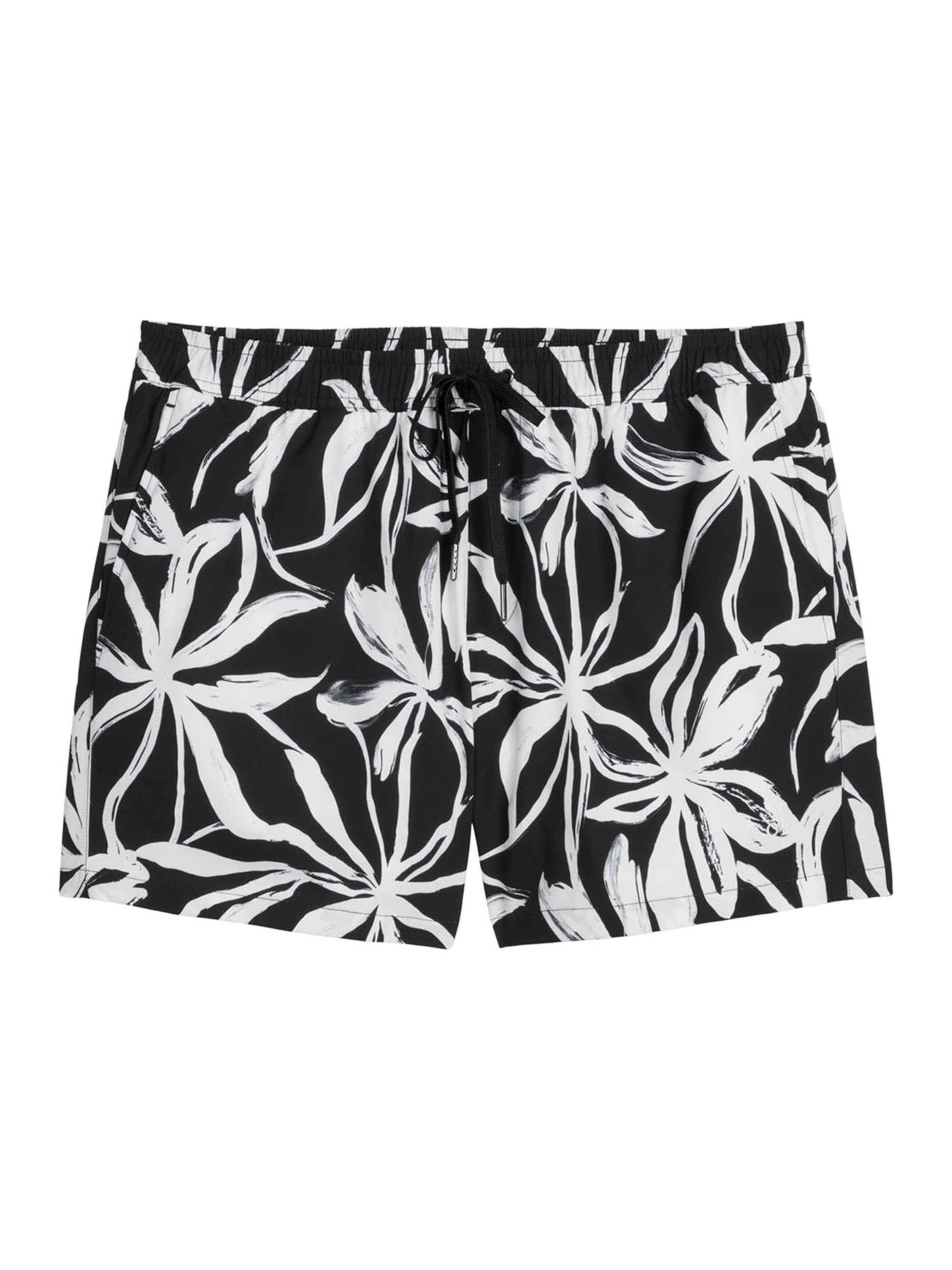 Marc O'Polo Zwemshorts ' Woven ' in Zwart: voorkant