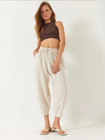 Wide leg Pantaloni di Bianco Lucci in beige