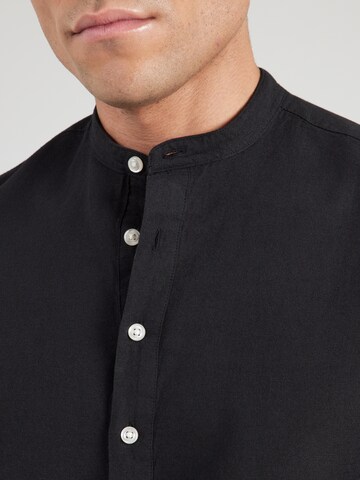 JACK & JONES Comfort Fit Hemd 'JJBREEZE' in Schwarz
