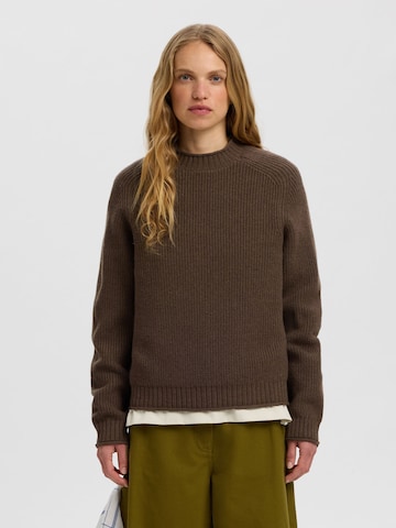 SELECTED - Jersey en marrón: frente