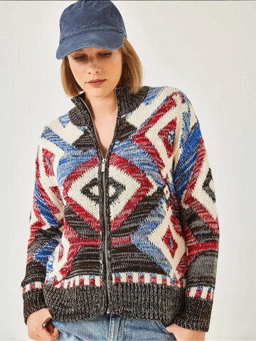 Bianco Lucci Gebreid vest in Gemengde kleuren