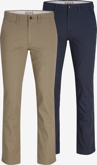 JACK & JONES Pantalon chino en 30/30 en bleu marine / cappuccino, Vue avec produit