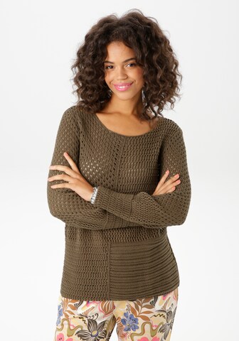 Aniston CASUAL Sweater in Green: front