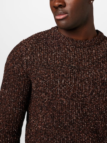 JACK & JONES Sweater 'KARTER' in Brown