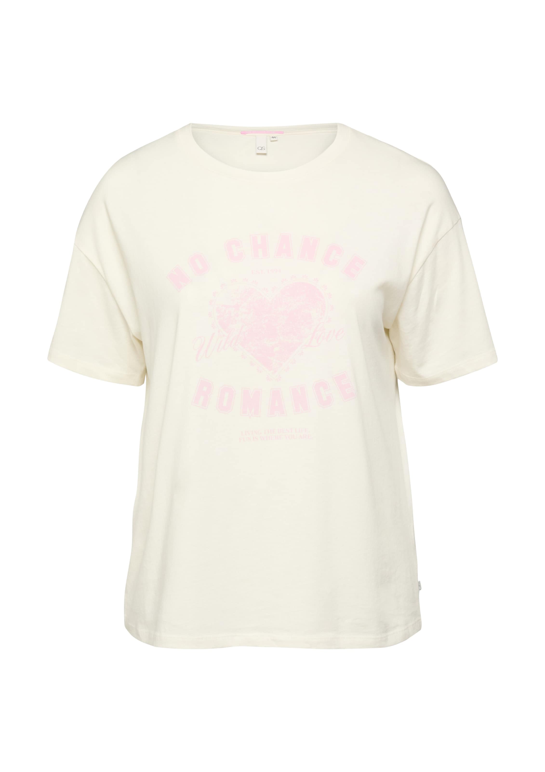 T-shirt QS en beige : devant